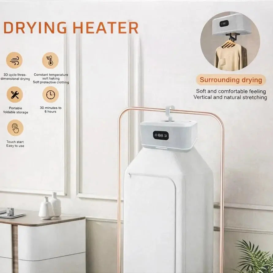 Portable Electric Clothes Drying Heater with Integrated Hook Scrollcart Qatar 