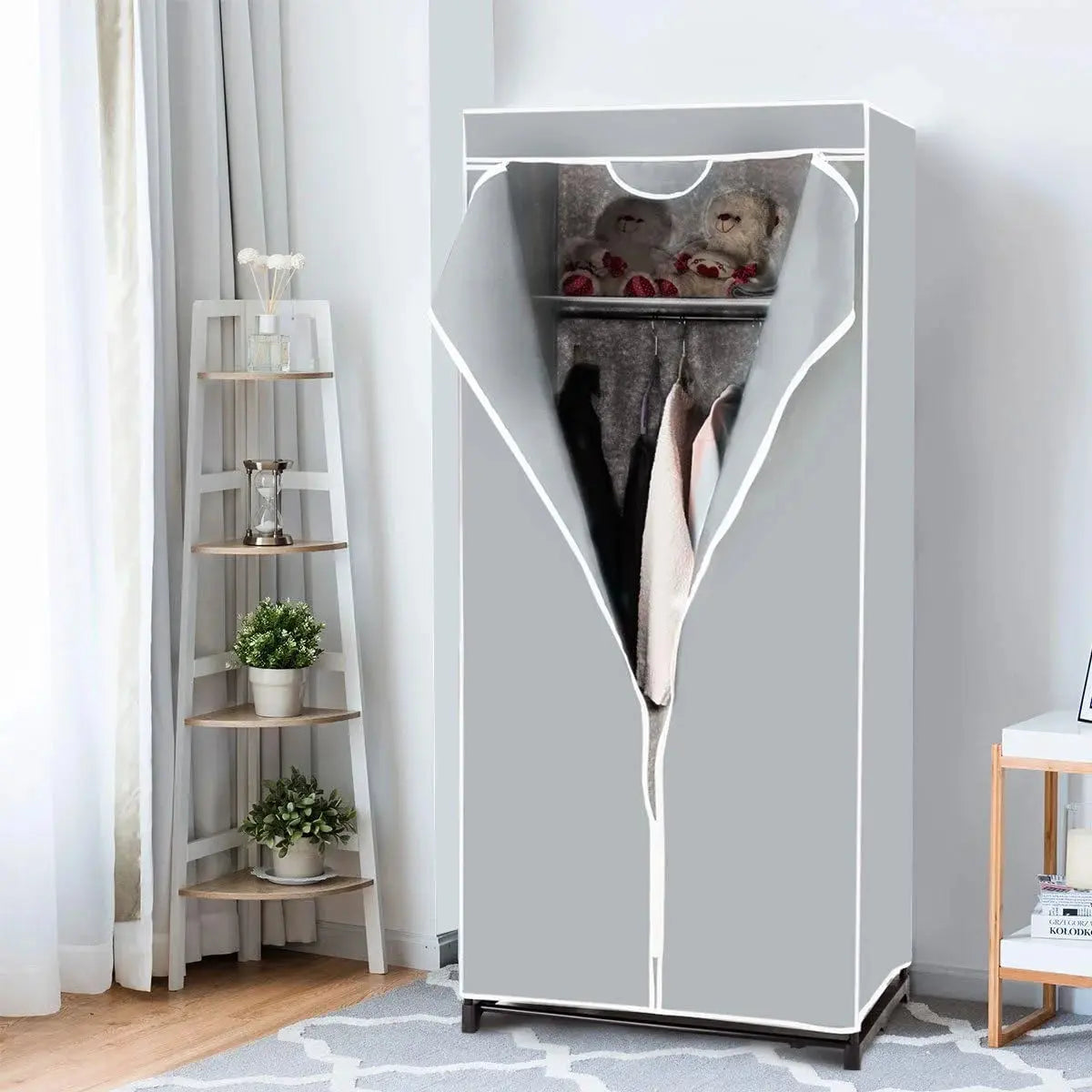 Portable Fabric Wardrobe Closet Foldable Clothes Storage Organizer Scrollcart Qatar 