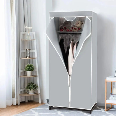 Portable Fabric Wardrobe Closet Foldable Clothes Storage Organizer Scrollcart Qatar 