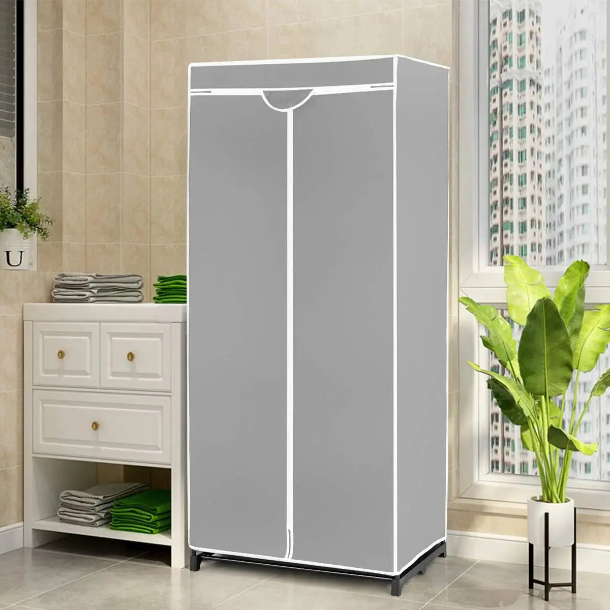 Portable Fabric Wardrobe Closet Foldable Clothes Storage Organizer Scrollcart Qatar 