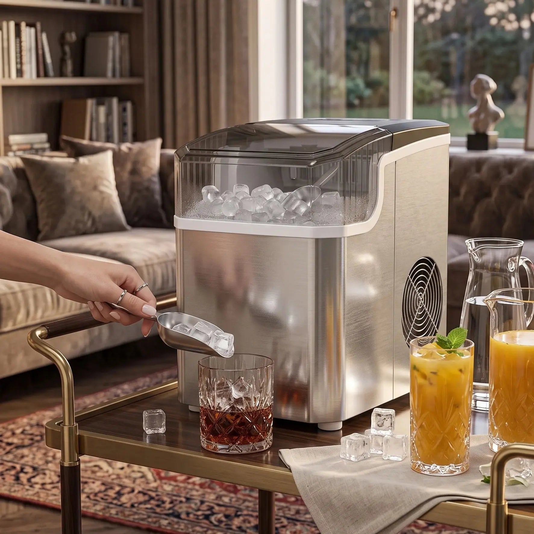Portable Ice Maker Machine 3L Stainless Steel Doha Qatar