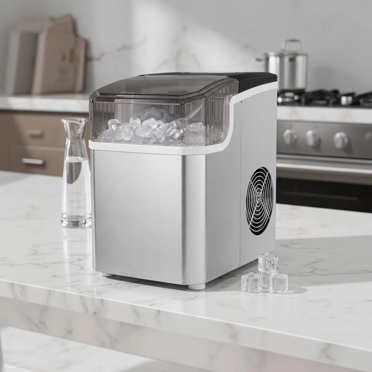 Portable Ice Maker Machine 3L Stainless Steel Doha Qatar
