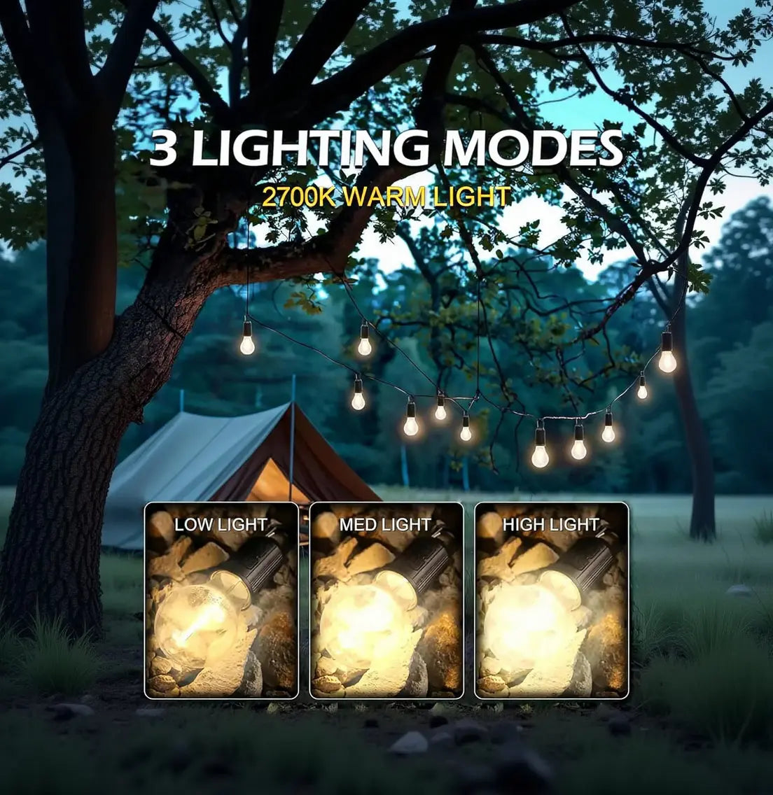 Portable Camping LED Lamp Warm Light Weatherproof Qatar