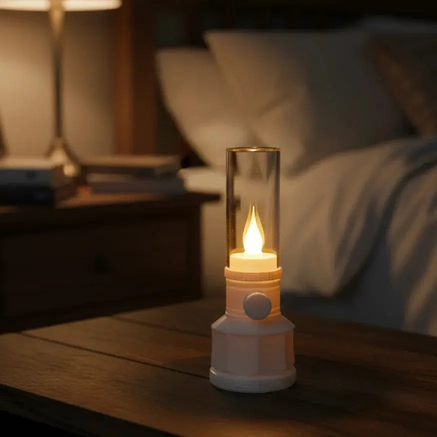 Portable LED Flame Lantern – Warm Yellow Flickering Light