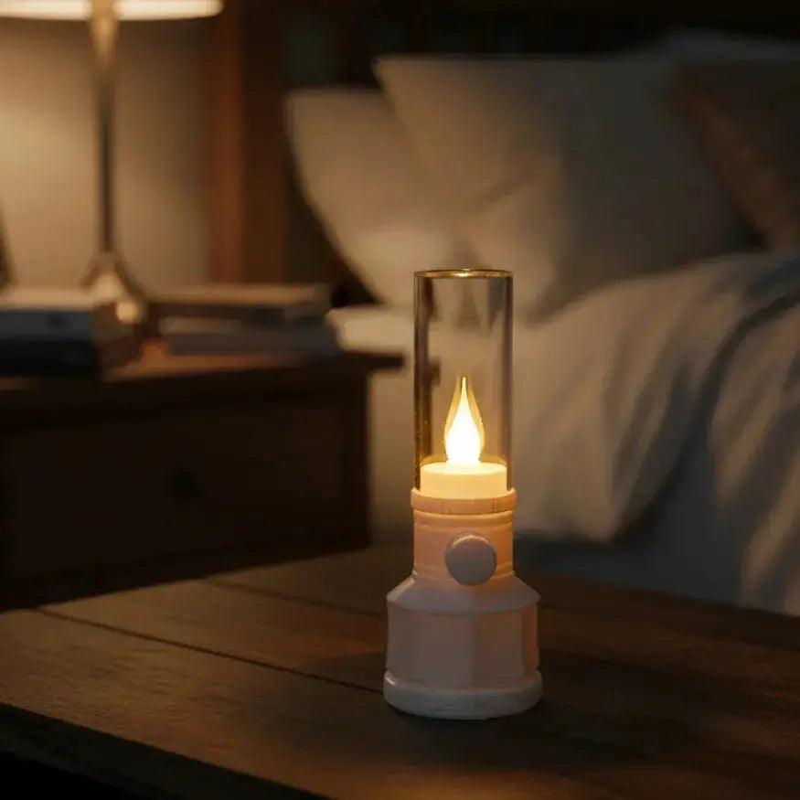 Portable LED Flame Lantern – Warm Yellow Flickering Light