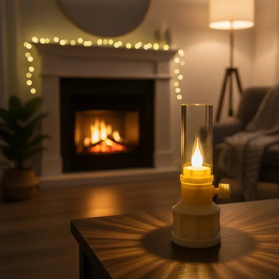Portable LED Flame Lantern – Warm Yellow Flickering Light