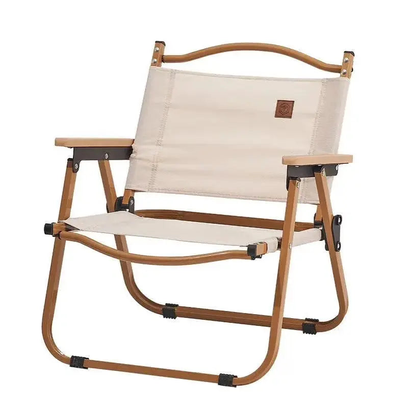 Portable Outdoor Camping Folding Chair, Kermit Chair with Wooden Handle Scrollcart Qatar 