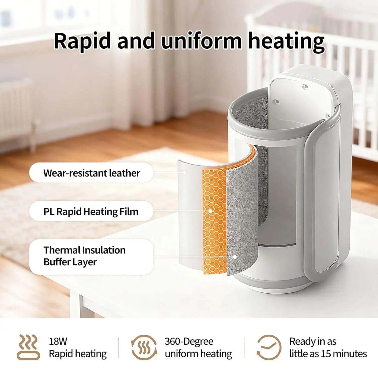 Portable Rechargeable Baby Bottle Warmer with LCD Display Scrollcart Qatar 