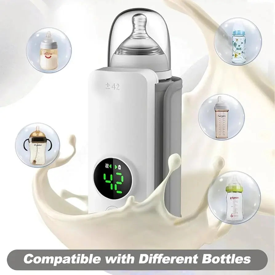 Portable Rechargeable Baby Bottle Warmer with LCD Display Scrollcart Qatar 