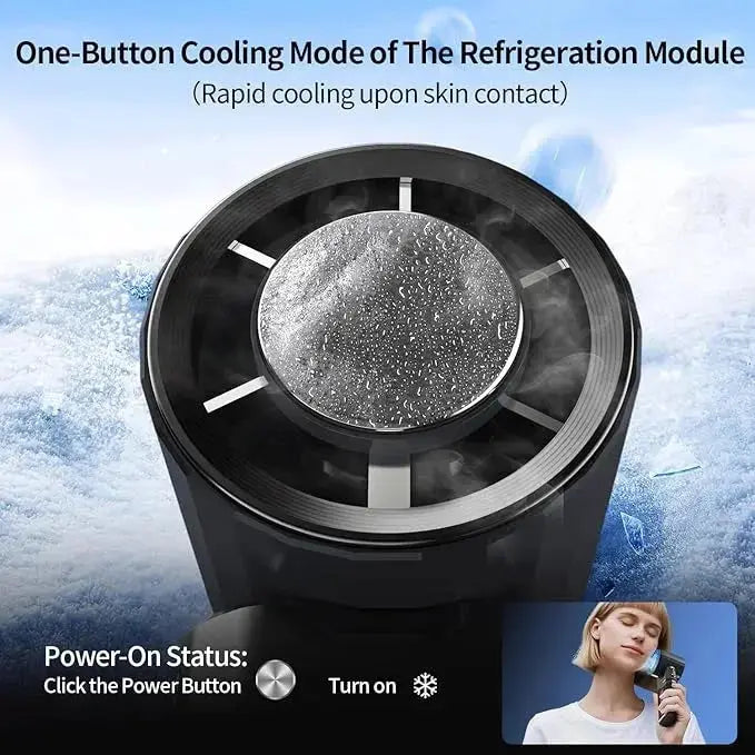 Portable Rechargeable Turbo Fan- Ice Cooling Handheld Fan