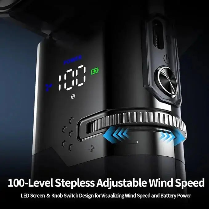 Portable Rechargeable Turbo Fan- Ice Cooling Handheld Fan