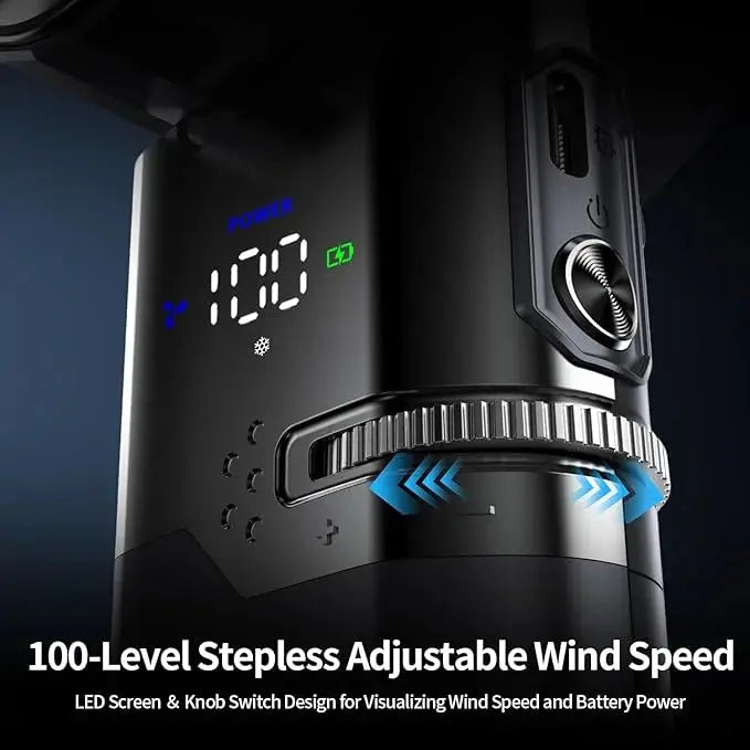 Portable Rechargeable Turbo Fan- Ice Cooling Handheld Fan