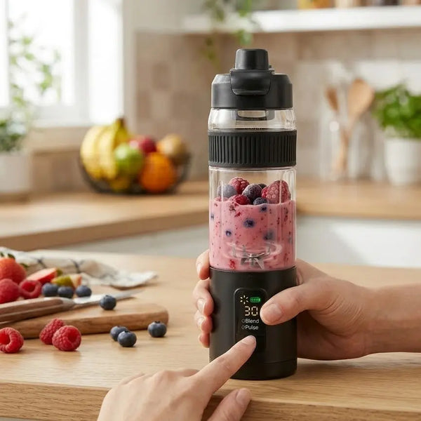 Portable Smart Blender 600ml 220W – Rechargeable USB-C Mini Smoothie Blender Scrollcart Qatar 