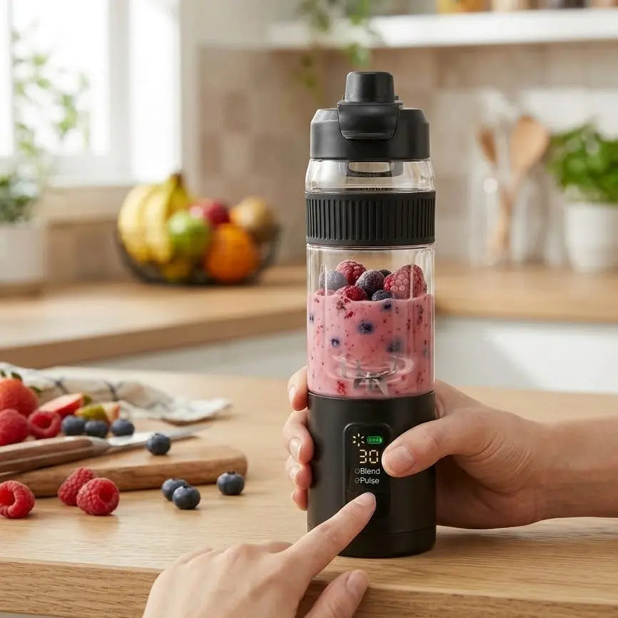 Portable Smart Blender 600ml 220W – Rechargeable USB-C Mini Smoothie Blender Scrollcart Qatar 