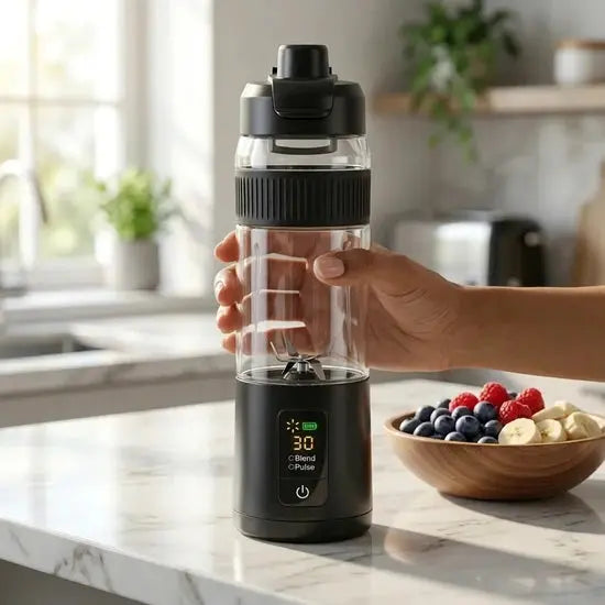 Portable Smart Blender 600ml 220W – Rechargeable USB-C Mini Smoothie Blender Scrollcart Qatar 