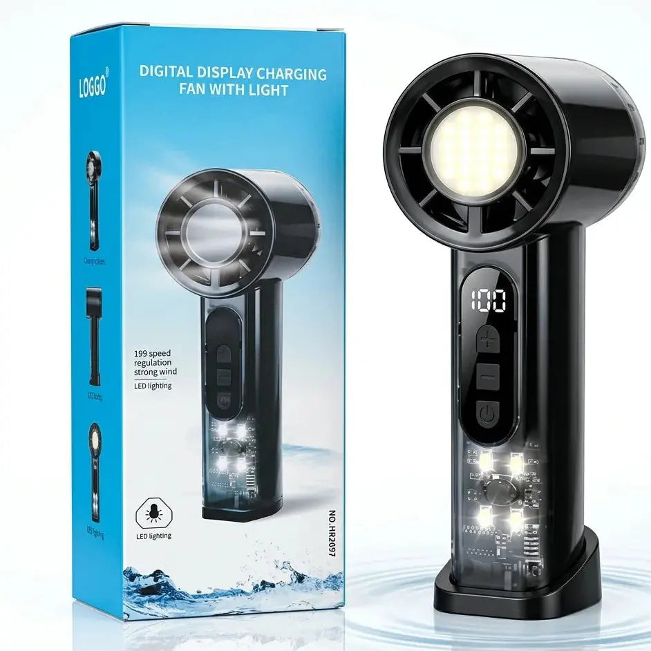 Portable Turbo Fan – USB Rechargeable Digital Display Qatar
