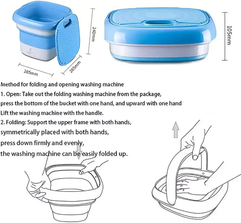 Portable Mini Folding Washing Machine for Compact Spaces and Travel Qatar