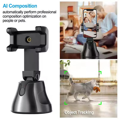 Portable Smart Selfie Stick, 360° Face Tracking for iPhone & Android

