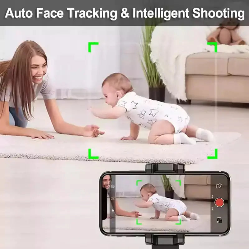 Portable Smart Selfie Stick, 360° Face Tracking for iPhone & Android

