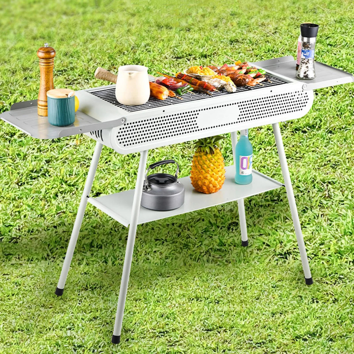 Portable Stainless Steel Charcoal Barbecue Grill