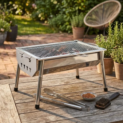 Portable Stainless Steel BBQ Grill