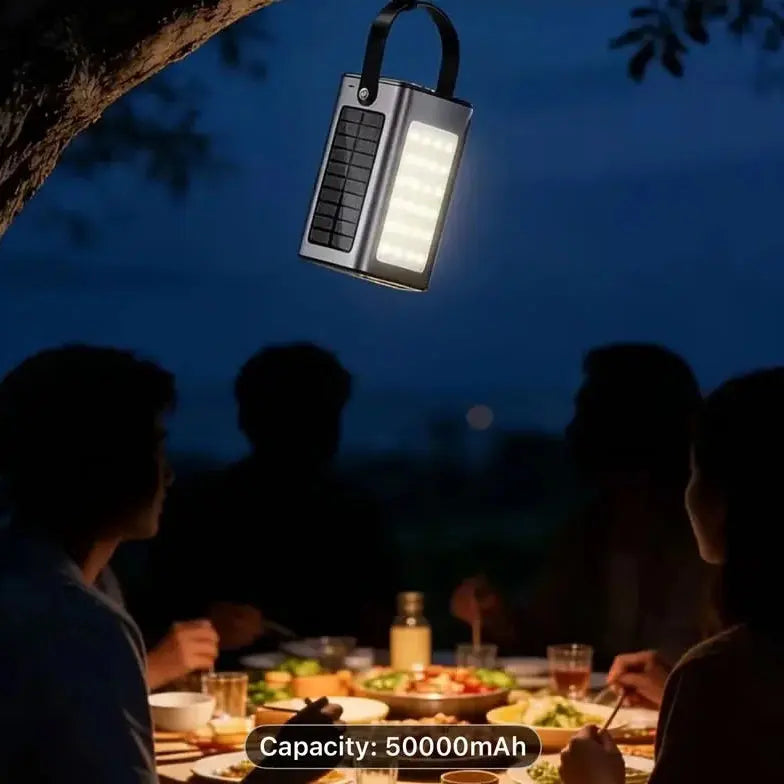 Power Bank 50000mAh - Solar Fast Charging USB-C Outdoor Scrollcart Qatar 