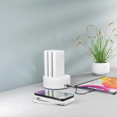 Powerology 4 in 1 10000mAh PD wireless power bank charging station with MagSafe in Doha Qatar