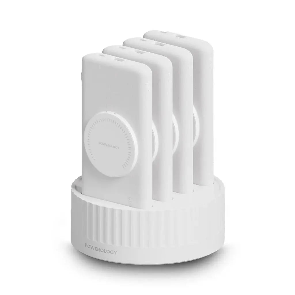 Powerology 4 in 1 10000mAh PD wireless power bank charging station with MagSafe in Doha Qatar
