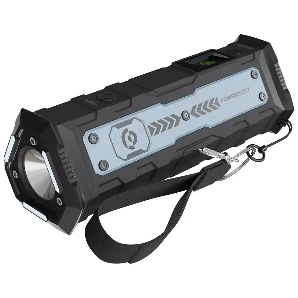 Powerology TorchPower 20,000mAh Power Bank with 100W PD & Built-In Flashlight Scrollcart Qatar 