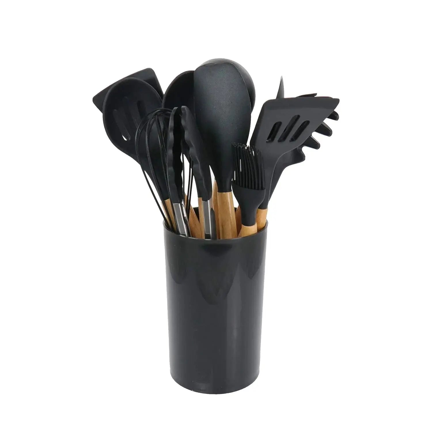 Premium 12-Piece Silicone Kitchen Utensil Set with Storage Holder Scrollcart Qatar 