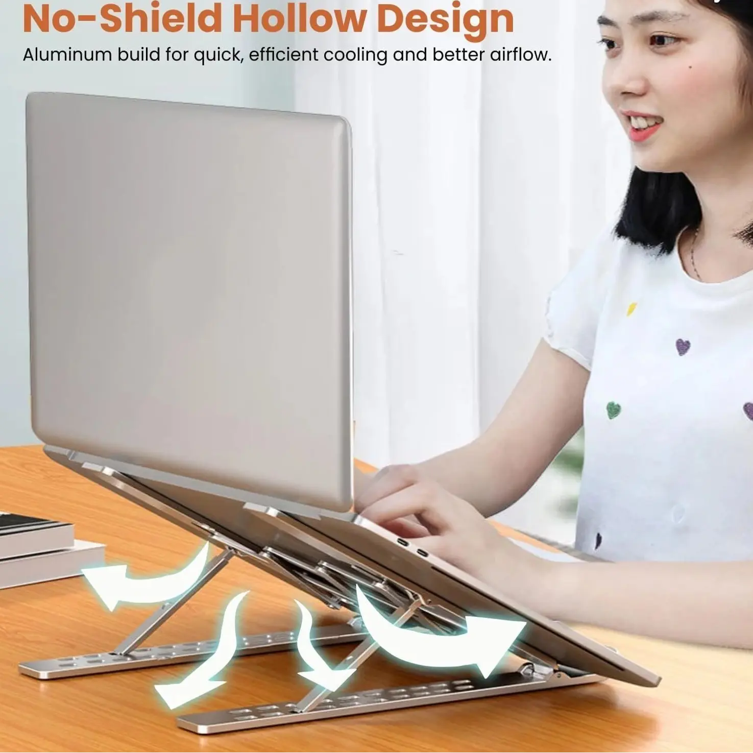 Premium Ergonomic Adjustable Aluminum Laptop Stand Scrollcart Qatar 