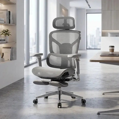 Premium Ergonomic Office Chair with Footrest, Adjustable Mesh Desk Chair Scrollcart Qatar 