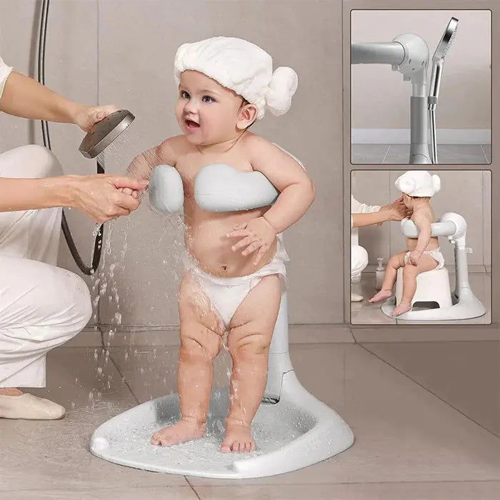 Premium Height Adjustable Foldable Baby Bath Stand with Anti-Slip Base Qstar 