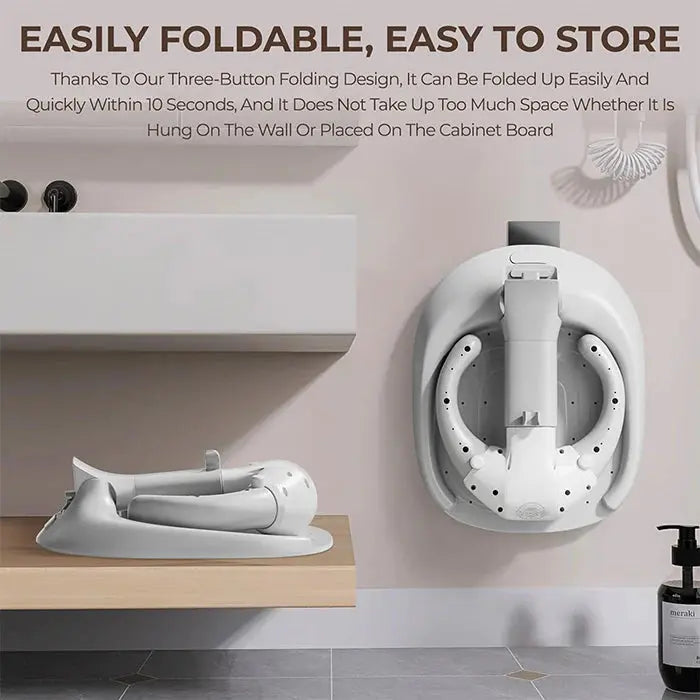 Premium Height Adjustable Foldable Baby Bath Stand with Anti-Slip Base Qstar 