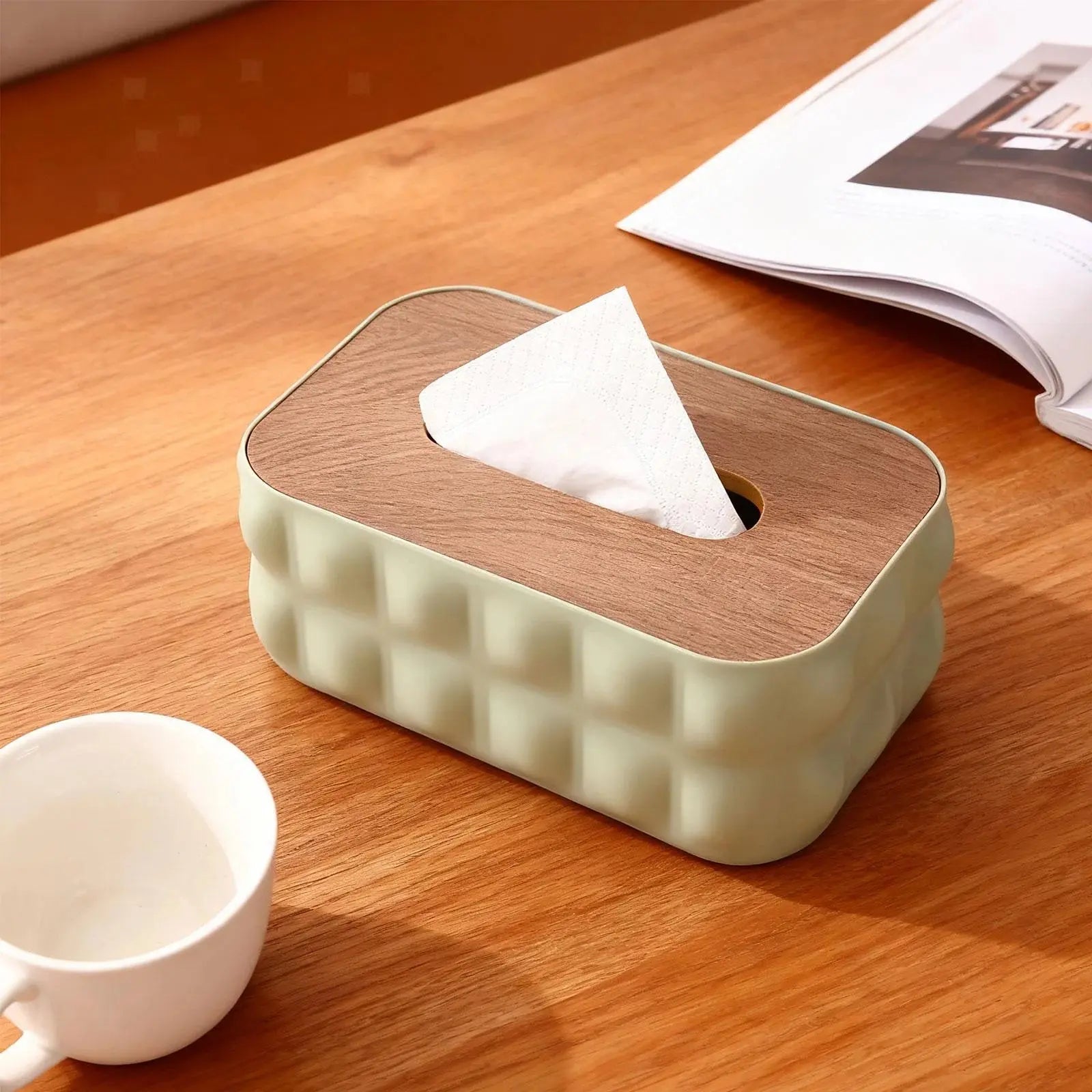 Premium Light Luxury Rectangular Tissue Box Cover Scrollcart Qatar 