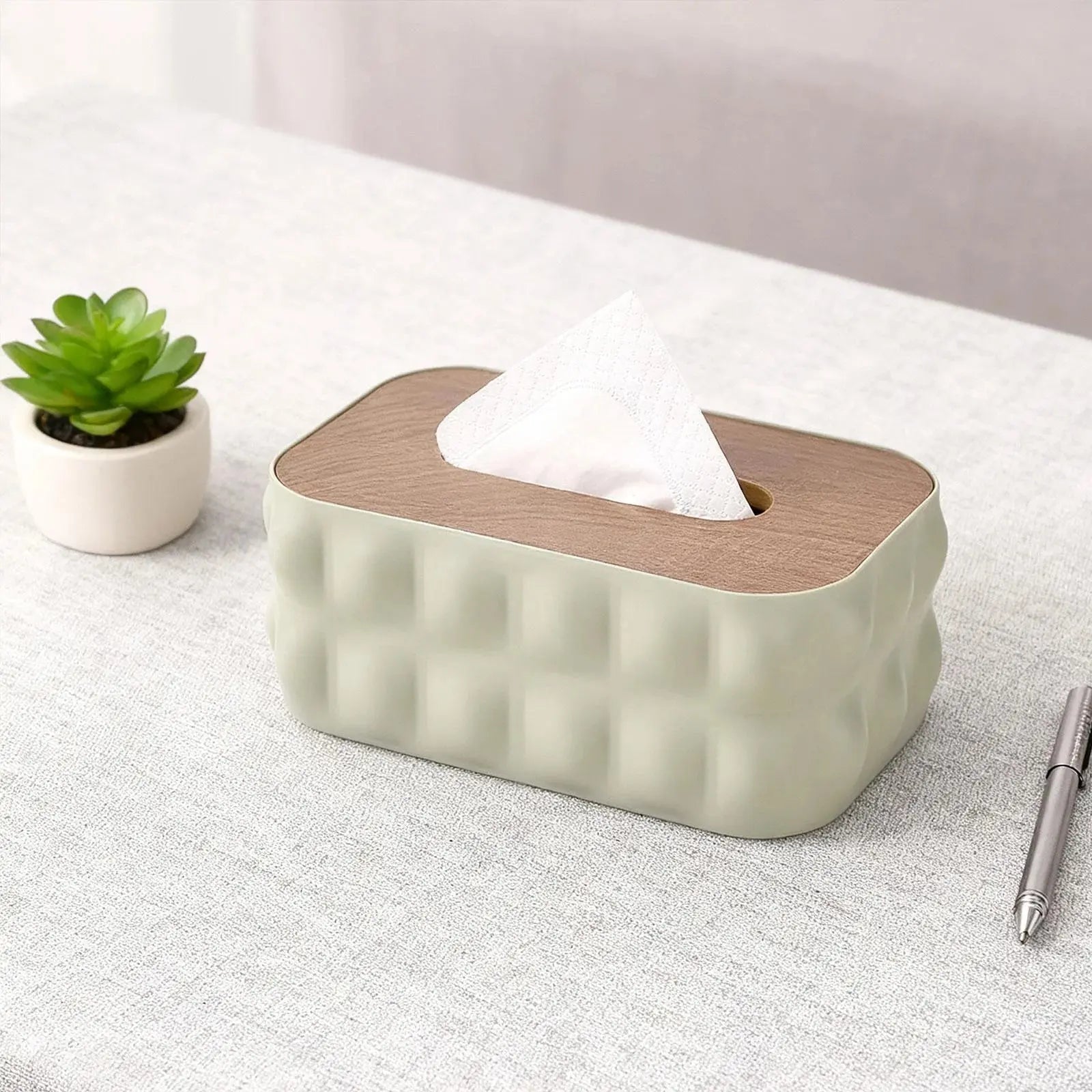 Premium Light Luxury Rectangular Tissue Box Cover Scrollcart Qatar 