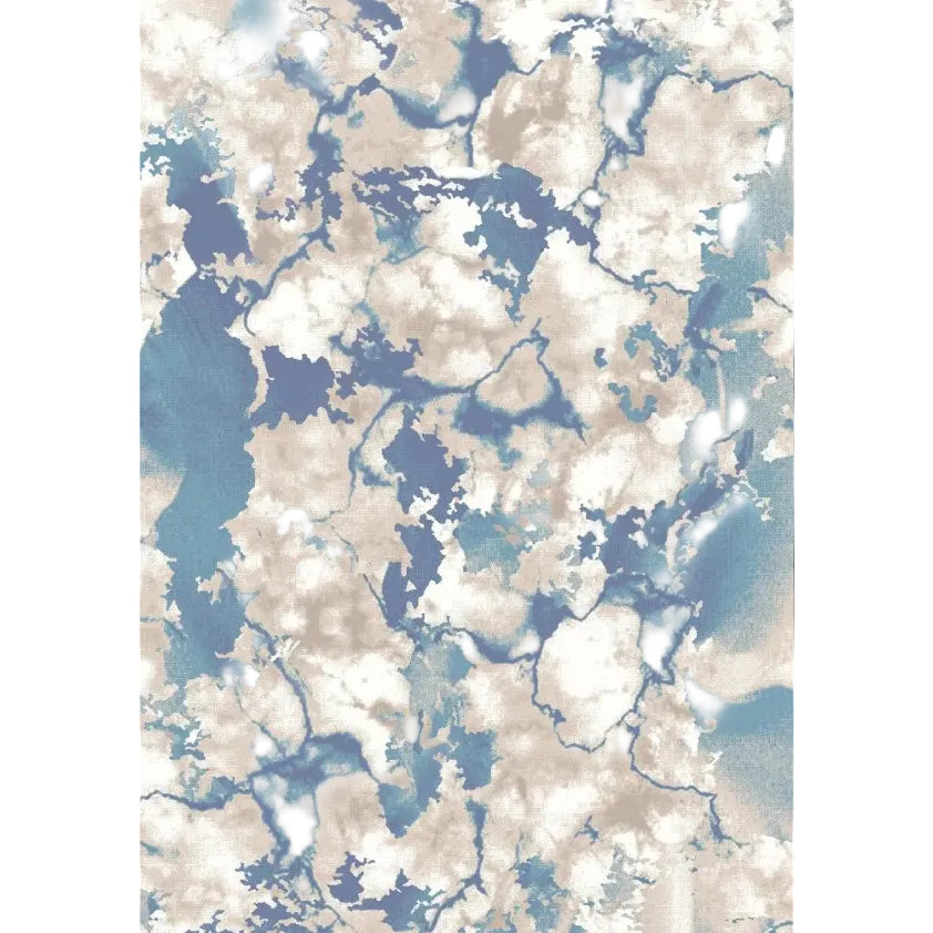 Premium Lynosse Carpet – Beige & Blue Abstract Turkish Runner Silk Gallery 