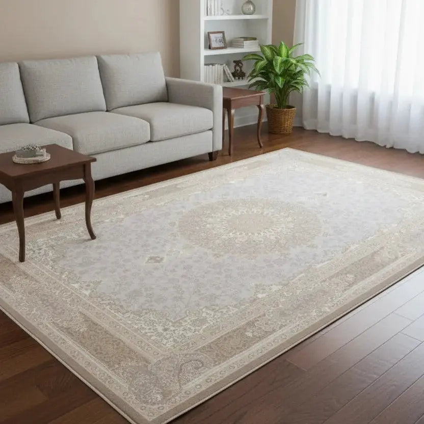 Premium Lynosse Turkish carpet 100x400 cm beige runner for home and office in Doha Qatar