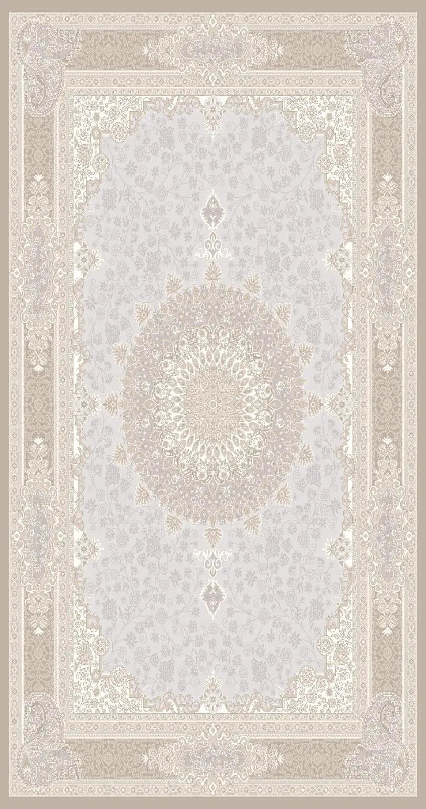 Premium Lynosse Turkish carpet 100x400 cm beige runner for home and office in Doha Qatar