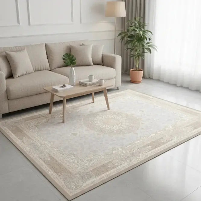 Premium Lynosse Turkish carpet 100x400 cm beige runner for home and office in Doha Qatar