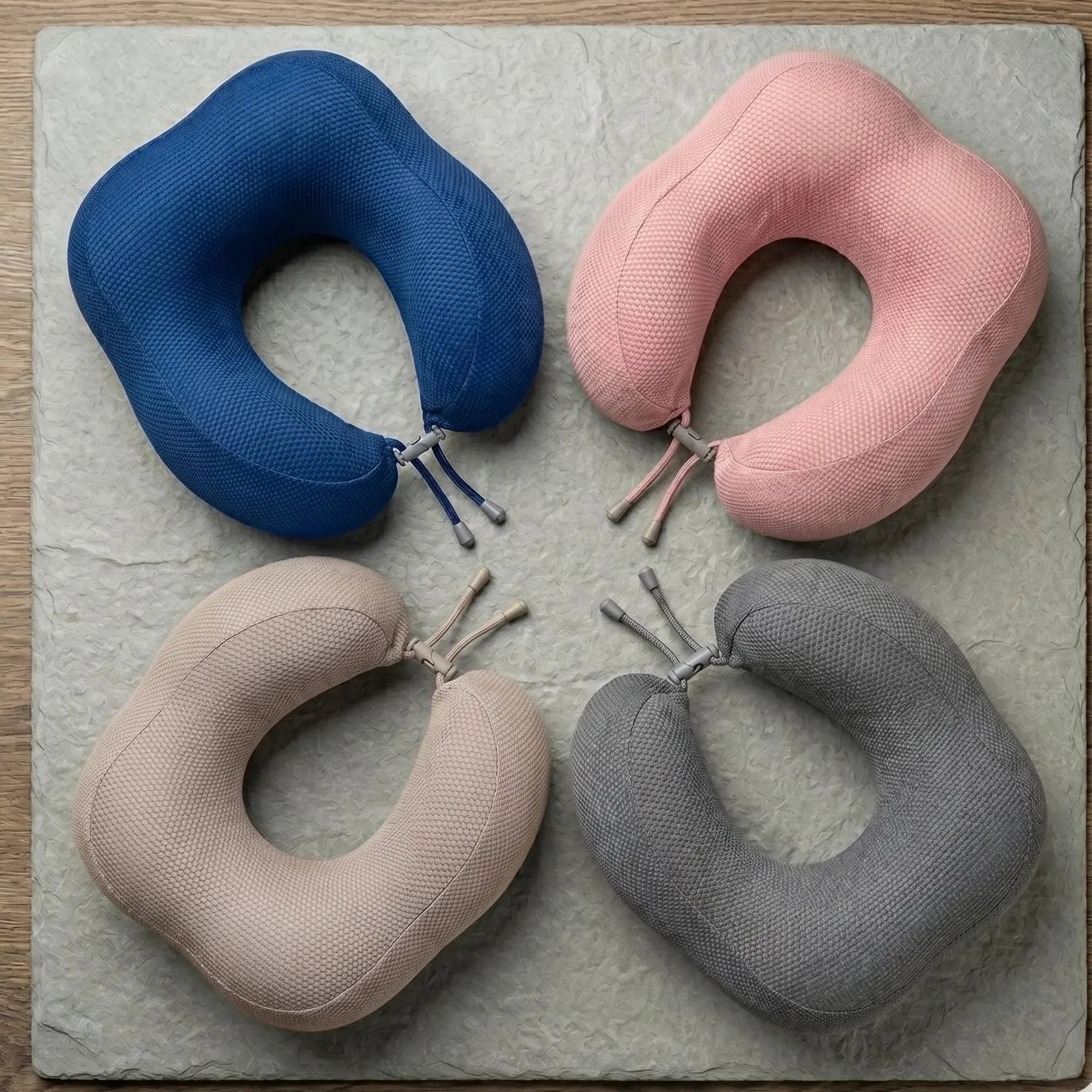 Premium Memory Foam U-Shaped Travel Neck Pillow Set Scrollcart Qatar 