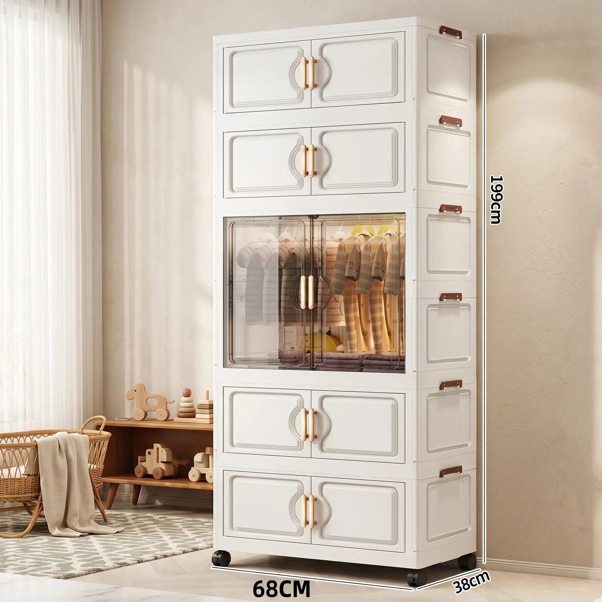 Premium Modular Foldable Plastic Wardrobe & Storage Cupboard Scrollcart Qatar 