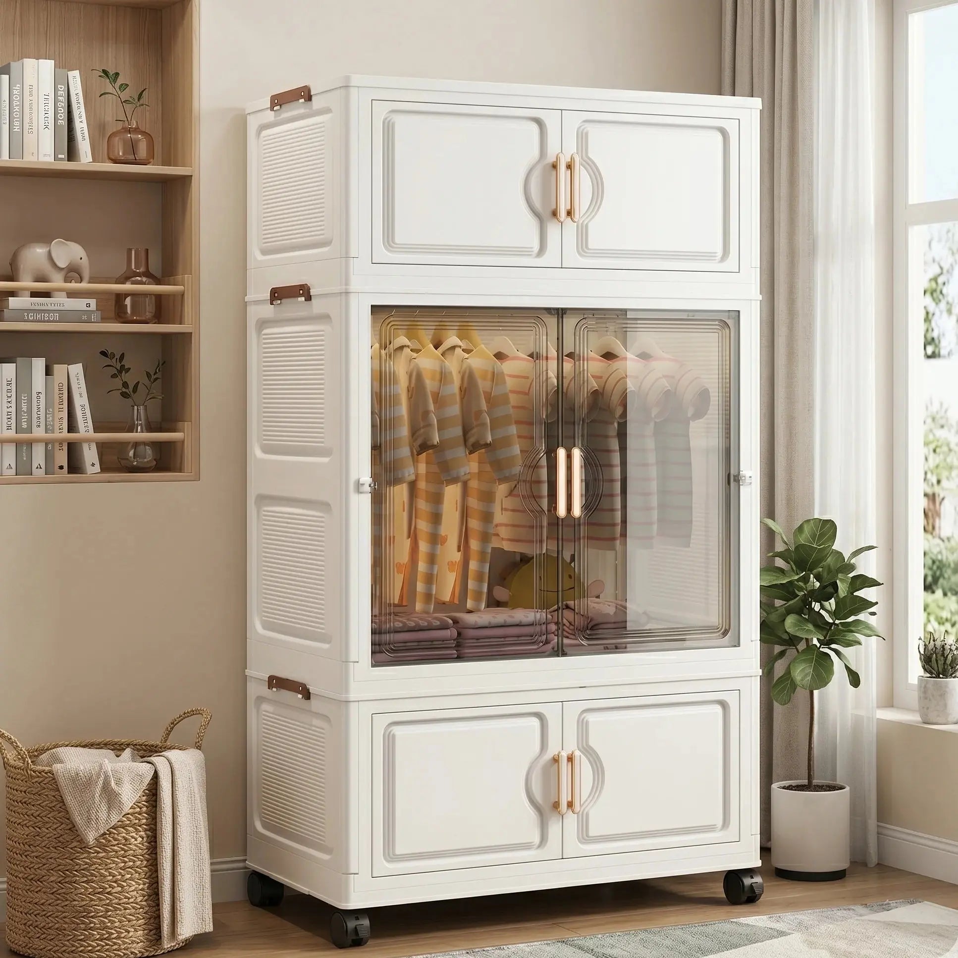 Premium Modular Foldable Plastic Wardrobe & Storage Cupboard Scrollcart Qatar 