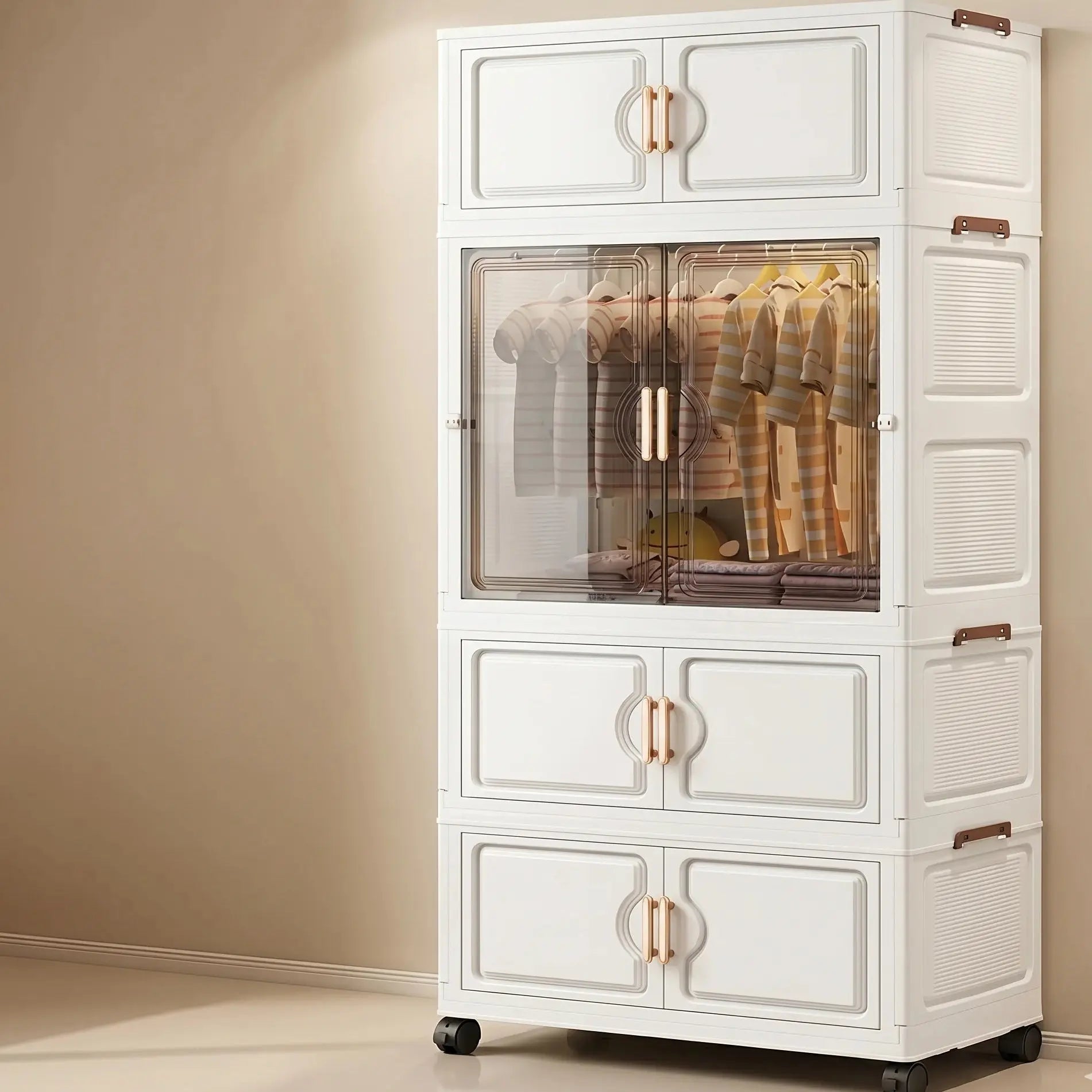 Premium Modular Foldable Plastic Wardrobe & Storage Cupboard Scrollcart Qatar 