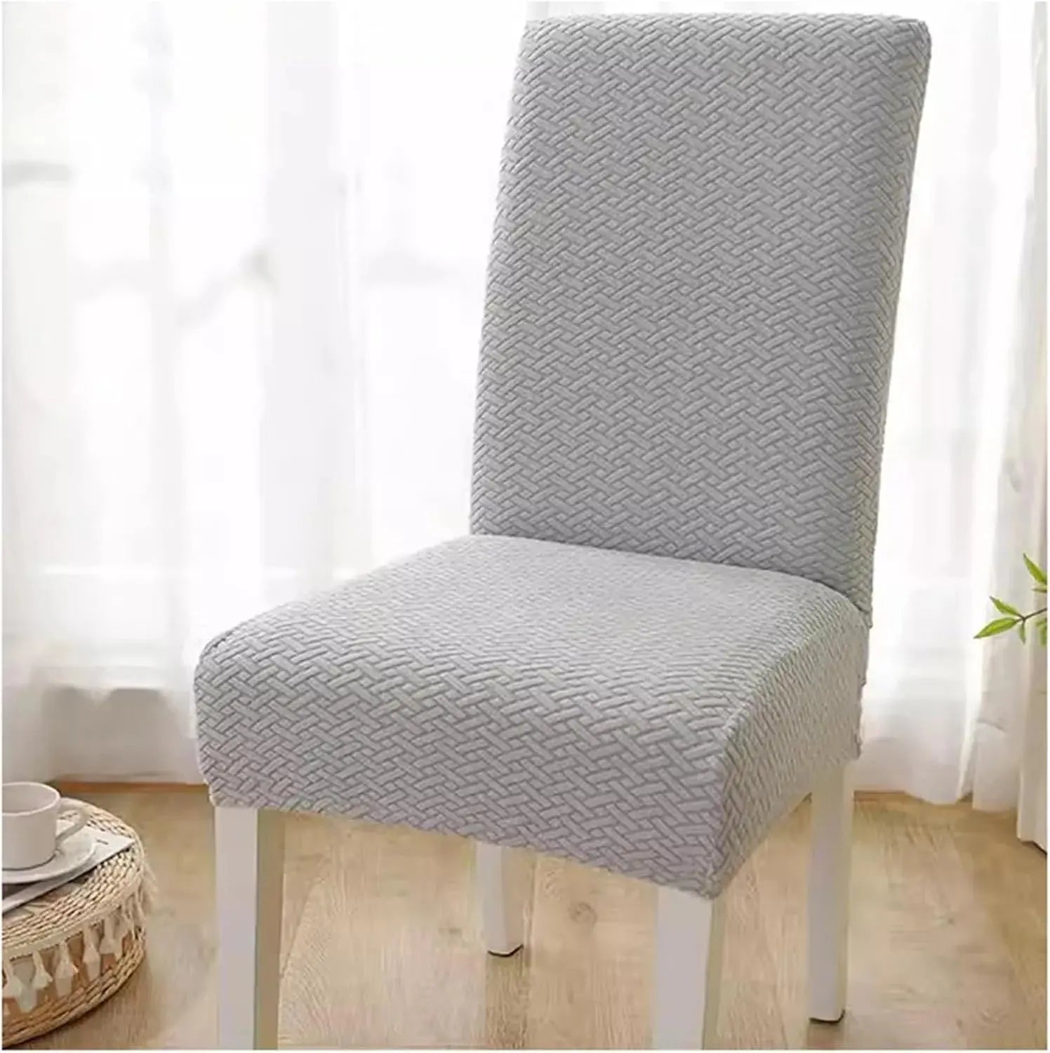 Premium Stretch Chair Covers Washable Dining Seat Slipcovers Scrollcart Qatar 