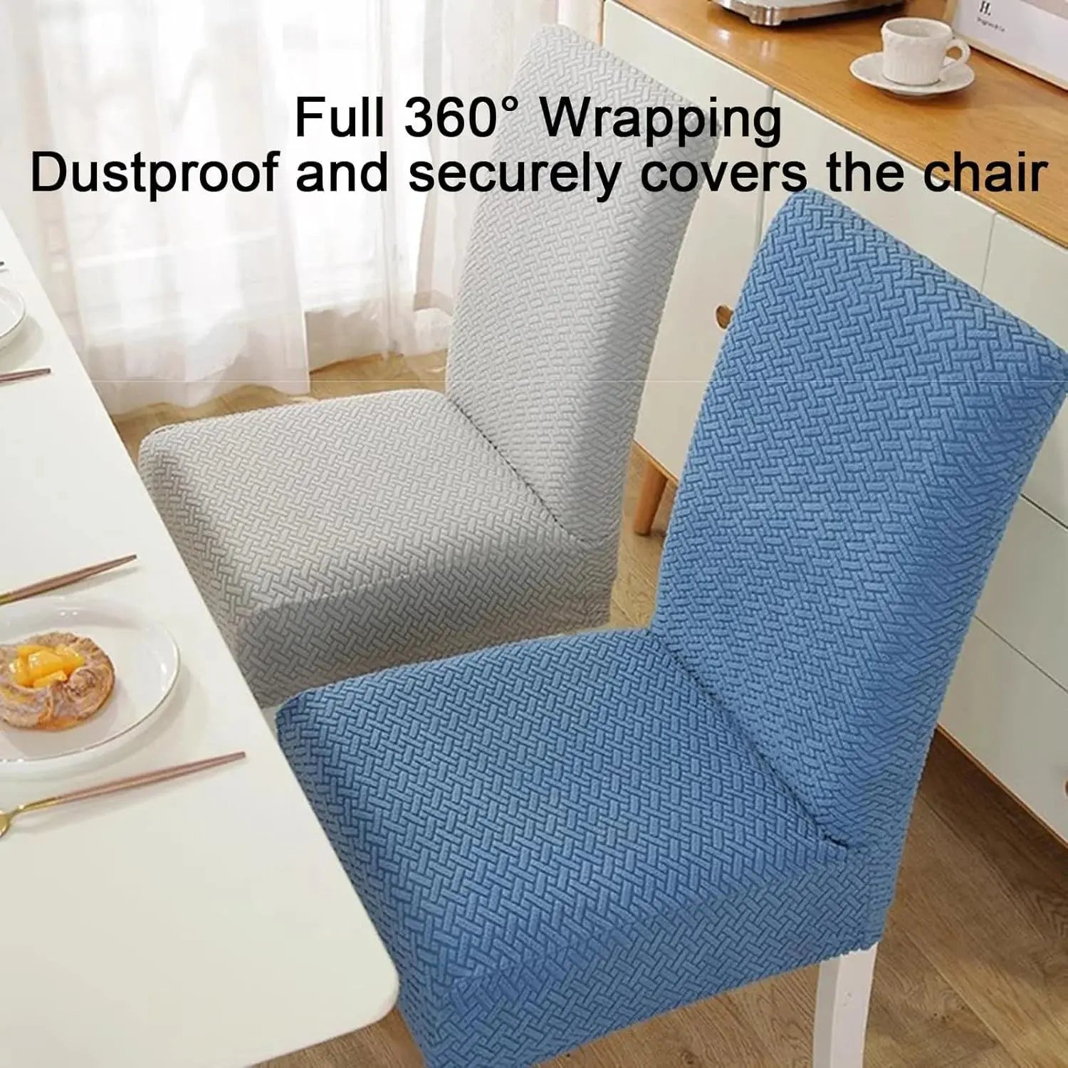 Premium Stretch Chair Covers Washable Dining Seat Slipcovers Scrollcart Qatar 