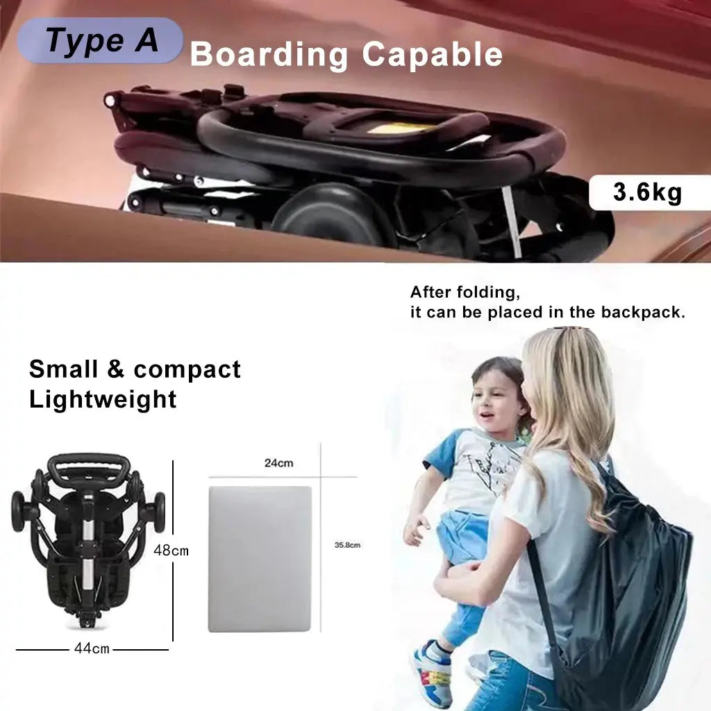 Premium Two-Way Ultra-Lightweight Smart Baby Stroller -High-Landscape Scrollcart Qatar 