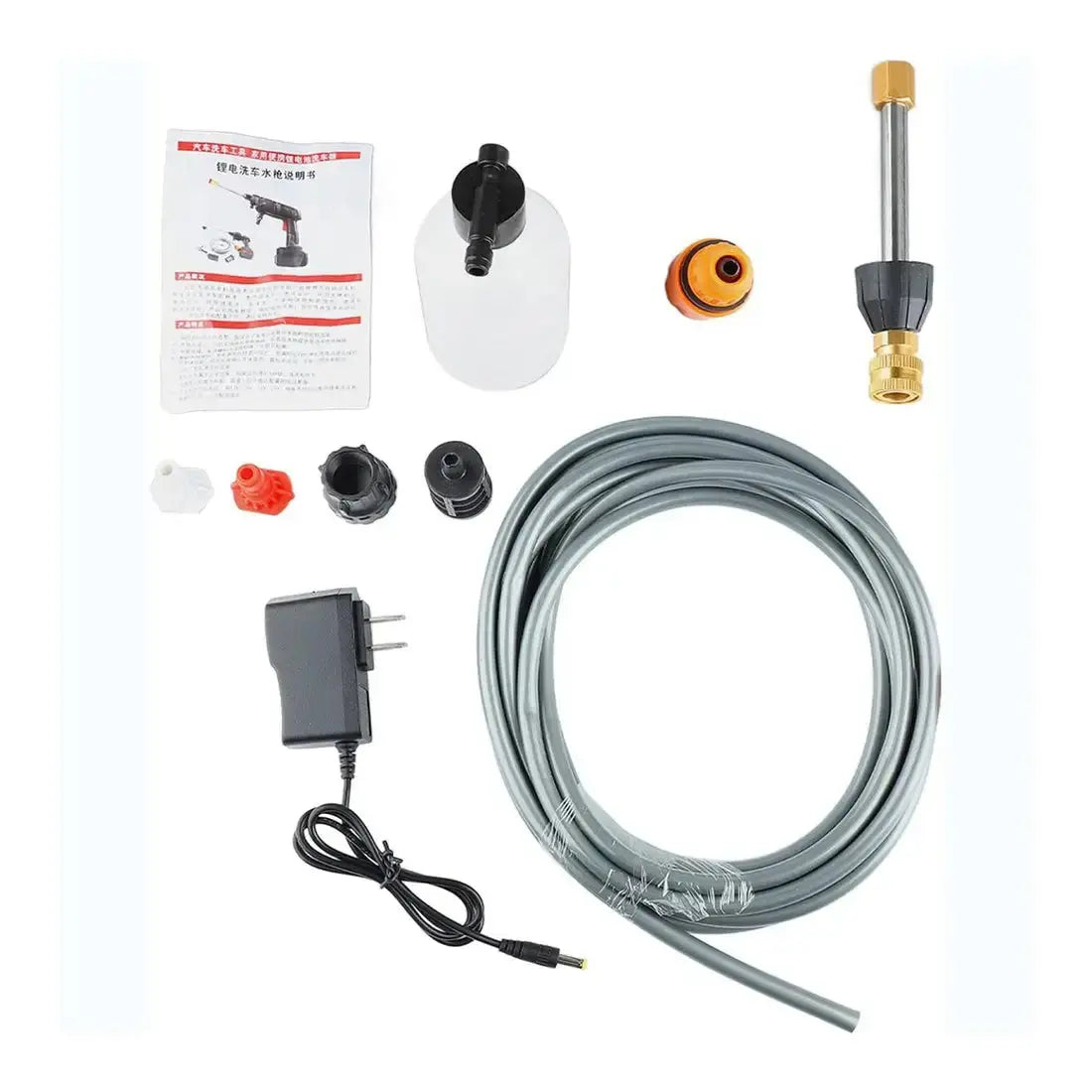 Product Accessories list - High Pressure Car Washing Cordless Rechargeable Electric Water Gun