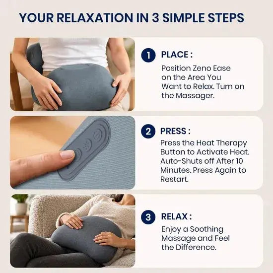 Q7 Ergonomic Waist Massager with Memory Foam, Heat & Brushless Motor – Grey Scrollcart Qatar 