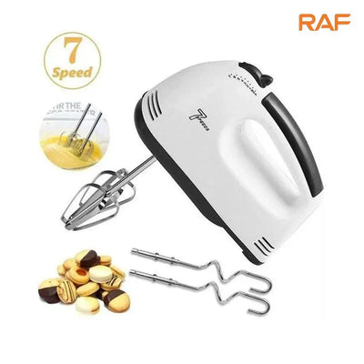 RAF 270W 7-Speed Electric Hand Mixer with Dough Hooks & Beaters Scrollcart Qatar 